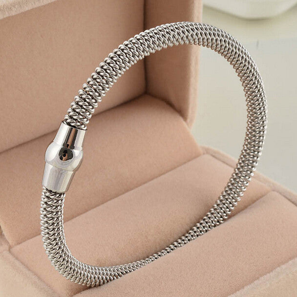 Stainless Steel Twisted Cable Bangle