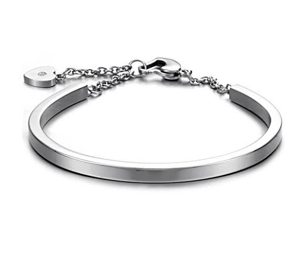 Solid Stainless Steel 18ct Gold Plated Cuff Bangle
