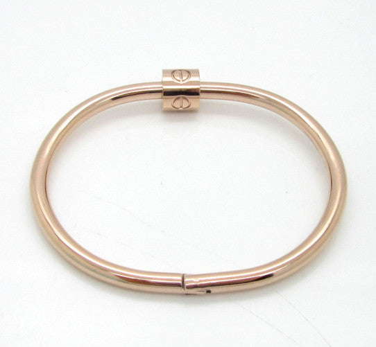 Solid Stainless Steel Screw Clasp Bangle