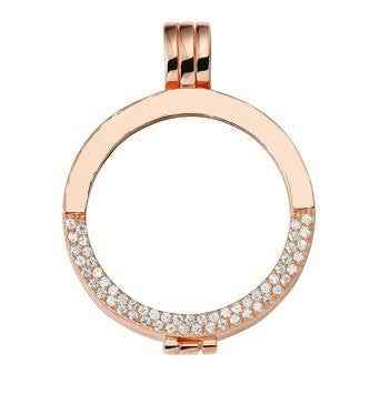 Rose Gold Plated & Half Diamanté Coin Holder