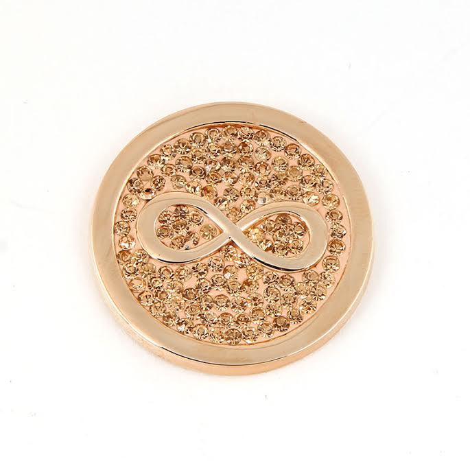 Rose Gold Infinity Symbol Disk